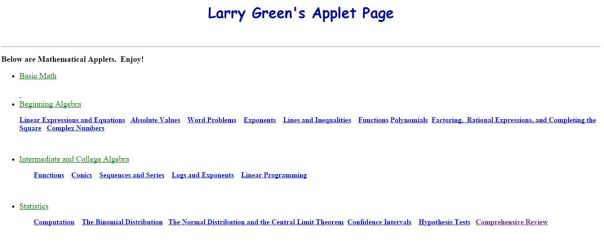 Larry Greens Applet